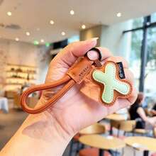26 Letter Options Keychain - Letter Accessories Designed For English Names, Backpack Charm Accessories, Student Decoration, Portable Cute PU Leather Keychain, Suitable As Valentine's Day Gift Or Unisex Keychain Accessory - Letter - View 26