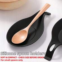 1pc/2pcs Spoon Rest, Easy To Clean Silicone Kitchen Utensil Mat, Silicone Spoon Holder, Restaurant Spoon Rack (This Product Is Made Of Relatively Soft Silicone Material. The Weight Bearing Capacity Is Relatively Limited, It Is Recommended To Confirm The Size And Hardness Based On The Actual Usage Scenario Before Purchasing To Avoid Affecting The User Experience Due To Material Characteristics.) - Multicolor - View 13