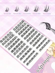 100pcs D-Curl Lashes Cluters, 8-16mm False Eyelashes, Fluffy Eyelash, Reusable Fake Lashes, Natural Lashes, Suitable For Beginners, Easy To Use, Great For Holidays, Parties, Travel And Dates - D - View 4