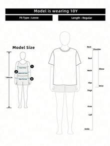 6-12 Year Old Graphic Print T-Shirt, Fun Casual Versatile, Daily, Sports, Y2K Style, Vacation Travel Beachwear - White - View 7