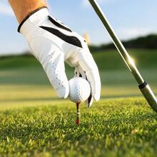 FINGER TEN golftees i bambu, 1 1/2, 1 3/4 och 2 tum, 30-pack, starka färger med ränder och jämn höjd, golftillbehör för range och banövning - Brun - Visa 8