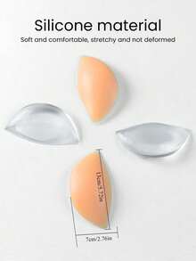 2/4 Stück ultraweiche Silikon-Brustwarzenabdeckungen, Brustverstärker-Gel-Pads für Brustlifting, rutschfeste selbstklebende Brustlifting-Pasties, Bikini-trägerlos, nahtlose Unterwäsche-Ergänzung, weiche bequeme Damen-Unterwäsche-Accessoires - Verschiedenfarbig - Übersicht 3