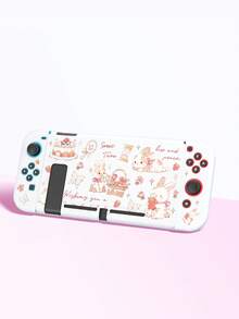 New Switch 2 (2025) Game Console Accessories, Kids Rose & Rabbit Print Pattern Switch Protective Case/Hard Transparent Glitter Shell, Compatible With Switch 2/Switch NS/Switch OLED/Lite, Suitable For Switch 2/Switch Game Console Accessories, Full Set Bundle, Storage Bag, Card-Insertable Dock, Switch Protective Case, Best Gift For Switch Players - Multicolor - View 26