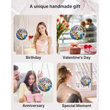 Acrylic Puzzles Suncatcher Window Hanging, 83 Pieces 7.4 Inch Sun Catcher Acrylic Puzzles Garden Decoration For Women Men Mom Birthday Gift Home Decor (Dawn Flower) - 蝴蝶盛開 - 查看 4