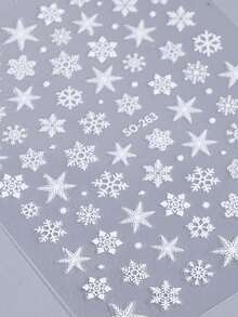 5pcs/Set Snowflake Stickers, Laser Glitter Gold Snowflake Stickers, Stationery Stickers For Students, Diary & Planner Stickers, Graffiti Stickers, Nail Art Stickers School Supplies - 5pcs SO-246 Gold + White + Red + Laser Blue + Laser Silver - View 9