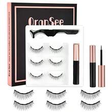 Pestañas Postizas Magneticas 3 Pares 3D Magnetic Eyelashes Naturales Magnéticas Reutilizables Delineador Ojos Waterproof Ven con Pinzas - Sin Necesidad de Pegamento - Natural - Natural - Ver 2