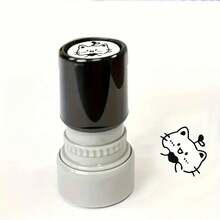 Cute Cartoon Cat Black Stamp For Journal Decoration, Handmade Collage Material For Scrapbooking, Stamp Pad. - A10 - View 10