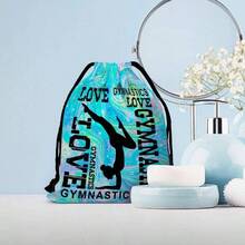 Bolsas de agarre con cordn para mujer, bolsa de regalo con cordn, bolsa de almacenamiento para deportes y fiestas, Gimnasia 2, Talla nica - inicial - Ver 3