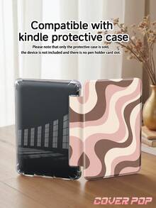 1個粉色棕色條紋平板保護殼 & Kindle電子書保護殼，相容於iPad第10代、Air 8(M4)2026(11/13英吋)、11/Air第4代/Air第7代/9.7英吋，相容於 Galaxy Tab A9 Plus、Kindle(第11代-2024)(6英吋)、Kindle Paperwhite第12代2024，節日禮物，時尚極簡圖案 - 彩色 - 查看 8