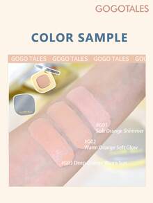 GOGO TALES GOGOTALES Solid Color Concealer, Matte Texture Suitable For Face, Covers Spots, Acne Marks, Dark Circles And Tear Troughs, Lightweight Texture Skin-Friendly, High Coverage Effect, Very Suitable For Beginners - G01# Soft Orange Shimmer - View 7
