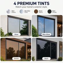 One Way Mirror Privacy Window Film Non Adhesive Static Cling UV Protection Heat Control Sun Block Anti Glare Removable For Home Office Glass Door - 1PC - View 4