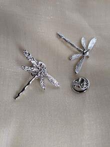 2pcs "Simple Dragonfly-Themed Pin Buckle, Exquisite 3D Dragonfly Pin Buckle, A Small Decorative Accessory, Suitable For Clothing And Bags, Suitable For All-Season Commuting, Travel Souvenir Gift, Fashionable Accessory, Elegant, Luxury Accessory " - Multicolor - View 5