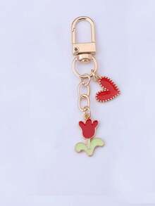 1 buah Gantungan Kunci Bunga Tulip Enamel Baru untuk Wanita dan Anak Perempuan, Liontin Gantungan Kunci untuk Tas Tangan dan Ponsel, Dekorasi Kalung DIY, Liontin untuk Gantungan Kunci, Hadiah. - MultiWarna - View 10