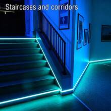 3.28ft-98.4ft 臥室 LED 燈條,RGB 變色 LED 燈,附 APP 遙控、音樂同步、定時與可調光房間裝飾燈 - 3535RGB - 查看 11