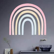 Calcomanía de pared con hoja de Monstera arcoíris para decoración de sala de estar y dormitorio, arte de pared autoadhesivo - 30*90cm*2PCS - Ver 3