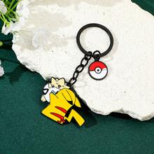 1/5pcs Pokemon Keychain, Pikachu Bulbasaur Squirtle Psyduck Cartoon Pendant Key, Anime Pocket Monster Key Ring Fan Gift - Multicolor - View 7
