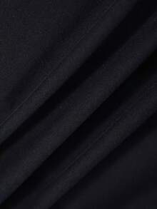 Camiseta de cuello redondo con estampe de gato divertido para mujer - Negro - Ver 5
