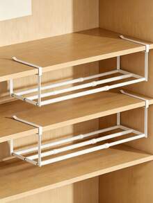 1pc Expandable Shoe Rack - Space-Saving Metal Storage Organizer With Adjustable Shelves, Classic Design Suitable For Home And Office, No Assembly Required, Shoe Storage Organizer, Shoe Cabinet - Multicolor - View 8