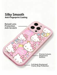 Miniso Funda de teléfono rosa Sanrio, funda de teléfono de moda de verano, funda de teléfono de regalo para vacaciones, antideslizante, a prueba de caídas, a prueba de huellas dactilares, compatible con Apple 17 17 Air 17Pro 17ProMax 11 12 13 14 15 16Pro 16ProMax 14Plus 15Plus 16Plus 16Pro 16ProMax XR, funda de teléfono para mujer - Rosa 1 - Ver 6