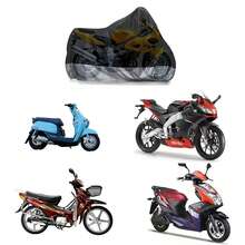 1pc Heavy Duty EVA Motorcycle/Bicycle Cover - Waterproof, UV Resistant, Snowproof, Fits Most Models, Black, Outdoor Vehicle Protection, Stylish Motorcycle Cover, UV Resistant Cover - Multicolor - View 6