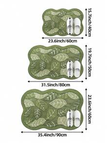 DAJIANG 1件復古室內門墊，3D花卉蝴蝶印花門墊，防滑玄關地毯，易於清潔，適合春秋裝飾，適用於露台、室內、室外、走廊、花園裝飾 - 彩色 - 查看 2