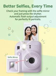 FujiFilm Cámara instantánea Instax Mini12 | Disparo instantáneo, sistema de exposición automática, corrección de paralaje, cuerpo portátil de 306 g, lente giratoria para cambiar de modo, recarga de flash en 7 segundos, fácil de usar para principiantes. Cámara instantánea Mini12. - Ver 7