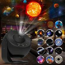 1pc Earth & Galaxy Projector + 13 Slides, High Definition Starry Sky Night Light, Adjustable Focus, Create Indoor Atmosphere, Galaxy Projector, Starry Sky Projector, Galaxy Light, Bedroom Projector Lamp, Nebula Ceiling LED Light With Remote Control - Multicolor - View 15
