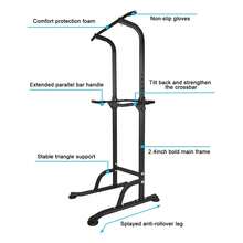 Power Tower Workout Dip Station Pull Up Bar, Height Adjustable Multi-Function Dip Stand For Home Gym Strength Training Fitness Equipment - Default - View 3