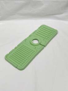 1pc Silicone Drain Mat Kitchen/Bathroom Sink Splash Guard Mat/Rack - Black - View 11