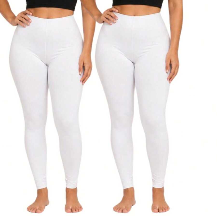KIT 1 ou 2 Calça Anágua Segunda Pele Para o Frio Não Marca Tira Transparência - 2 brancas - Visão 1