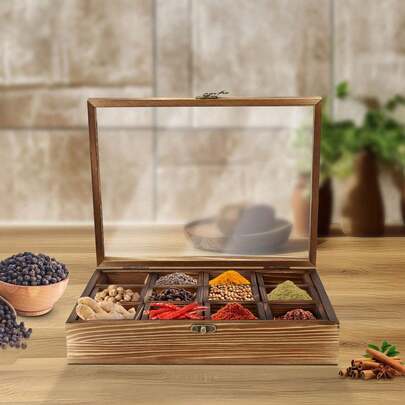 Wooden Spice Box Wooden Spice Rack With 12 Containers Spice Fit Box