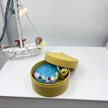 1個彩色包子鑰匙圈,逼真蒸包玩具吊飾(非紓壓捏捏樂) - 彩色 - 查看 7