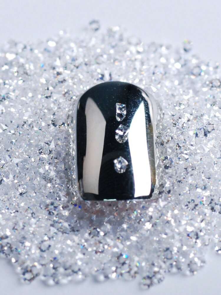 1440 viên đá pha lê nhọn đóng túi, đá micro thủy tinh trong suốt trang trí nail DIY - Màu Hồng baby - Xem 12