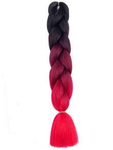 Colorful Braided Wigs Synthetic Crochet Braids 24 Inch 100g/Pc Ombre Giant Multicolor Braided Hair Extensions Dreadlocks Suitable For Box Braids (Rainbow Color) Ombre Multicolor - Multicolor - View 32