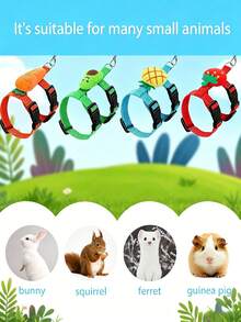 1 bộ dây xích và đai đeo mèo điều chỉnh được, thiết kế thoáng khí họa tiết hoạt hình, phù hợp cho thỏ và thú cưng nhỏ - Nhiều màu - Xem 7