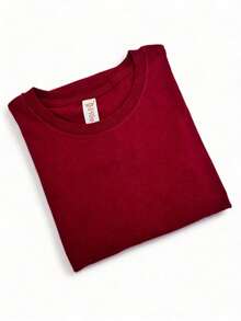 IMPALA T-Shirt Made Of 100% High-Quality Cotton, This T-Shirt Guarantees Exceptional Softness To The Touch, Round Neck With "Dad Special Edition Hero Emblem" Print And Short Sleeves - 酒紅色 - 查看 4