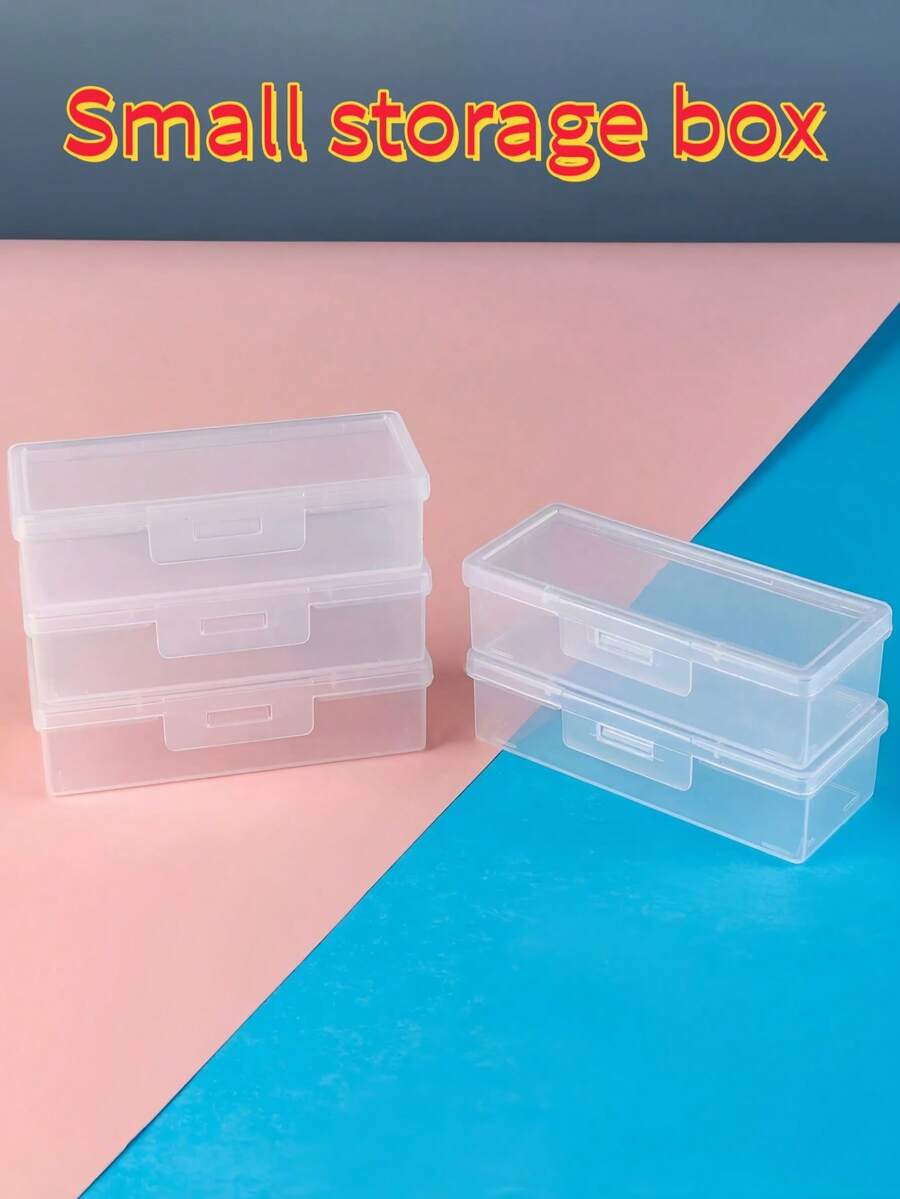 1pc Plastic Storage Box, For Storing Nails, Manicure Tools, Organizer Box, Manicure Tool Box, Suitable For Nail Products & Cosmetic Tools - White - View 1