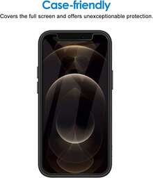 JETech Privacy Screen Protector For IPhone 12 Pro 6-Inch, Tempered Glass Screen Protector, Anti-Scratch, 2 Units ZJHO - IPhone 12 Pro Max - View 5