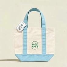 Trader Joe Large Tote Shopping Bag Cotton Canvas Embroidered Bag - 多色1 - 查看 12