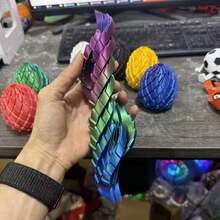 1/2件裝龍蛋旋轉玩具,適合3D列印指尖紓壓神器,含龍蛋膠囊,可收納紓壓小物件 - 彩色 - 查看 3