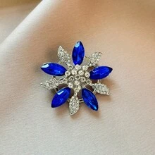 1pc Elegant Zinc Alloy Flower Brooch For Women, Suitable For Daily Wear In Spring, Summer, Autumn And Winter - Multicolor - View 5