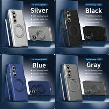 1 buah Casing Lipat Multi-Warna Hadaasi dengan Stand Putar Magnetik Terintegrasi, Pelindung Layar Kaca Tempered Terpasang, Slot Pena untuk S Pen, Penutup Engsel Ganda, Penutup Flip Mikro-Matte, Perlindungan Seluruh Bodi, Anti Jatuh, Kompatibel dengan Pengisian Daya Nirkabel, Casing Pelindung Kokoh untuk Samsung Galaxy Z Fold 8/Z Fold 7/Z Fold 6/Z Fold 5/Z Fold 4/Z Fold 3 - MultiWarna - View 4