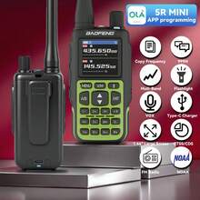 2件組 BAOFENG MINI 5 輕量對講機套組，附 701 天線*2、7色天線環，電子戶外通訊設備，便攜易攜，適合釣魚、登山、飯店、車隊使用 - 綠色 - 查看 2