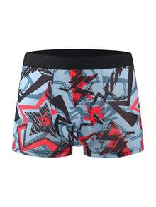 10pcs/Pack Random Mix Print Pattern Men's Boxer Briefs, Comfortable Boxer Shorts, High Elastic Mid-Rise Athletic Underwear, Stylish Men's - Multicolor - View 9