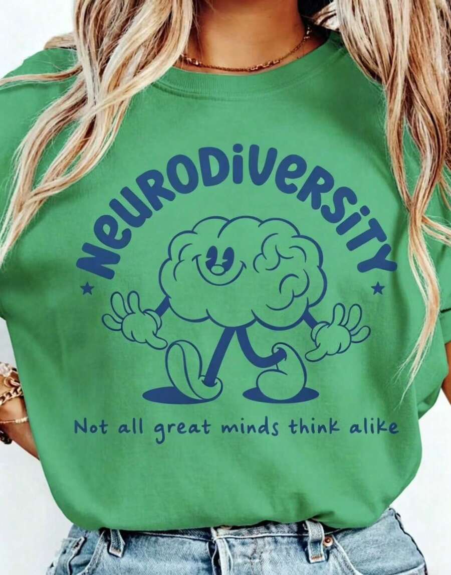 Women's Printed T-Shirt, Lightweight, Breathable, Comfortable, And Versatile. 100% Cotton, Cool And Airy, Machine Washable. Stylish Summer Wear With A Modern, Urban Feel. - 綠色 - 查看 1