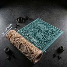 聚合物黏土紋理滾輪，高精度聚合物黏土手工工具，珠寶耳環壓花，手工配件，無縫聚合物黏土耳環製作，珠寶製作和藝術手工 - Texture Roller - 查看 14