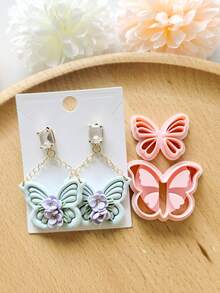 Butterfly Shape Polymer Clay Earring Cutter Set, DIY Handmade Jewelry Making Tool, High Precision Polymer Clay Or Modeling Clay Molds, Suitable For Earrings, Pendants & Craft Projects - Butterfly Shape - View 4