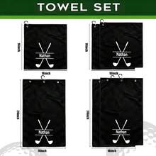 Custom  Name Golf Towel, Highly Absorbent Quick Dry Sports Sweat Wiping Towel, Suitable For Golf Court Tennis Court Badminton Court Multi Scenarios, Universal For Men Women Elderly, Perfect Practical Gift For Golf Lovers On Birthday Holiday - White - View 8