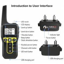PaiPaitek 1000M 適用於所有尺寸狗狗的訓練項圈，IP67 防水電動防吠項圈，可充電式狗狗電擊項圈 - 彩色 - 查看 7
