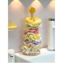 Vintage Star-Shaped Bamboo Hair Accessory Organizer Rack, Hair Tie Holder, Hair Clip Display Stand, Vertical Jewelry Holder For Headbands, Hair Clips And Accessories, Hair Accessory Storage Box - Multicolor - View 8